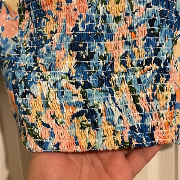 Abercrombie & Fitch Multicolor Floral Puff Sleeve Crop Top size xs - Picture 5 of 6